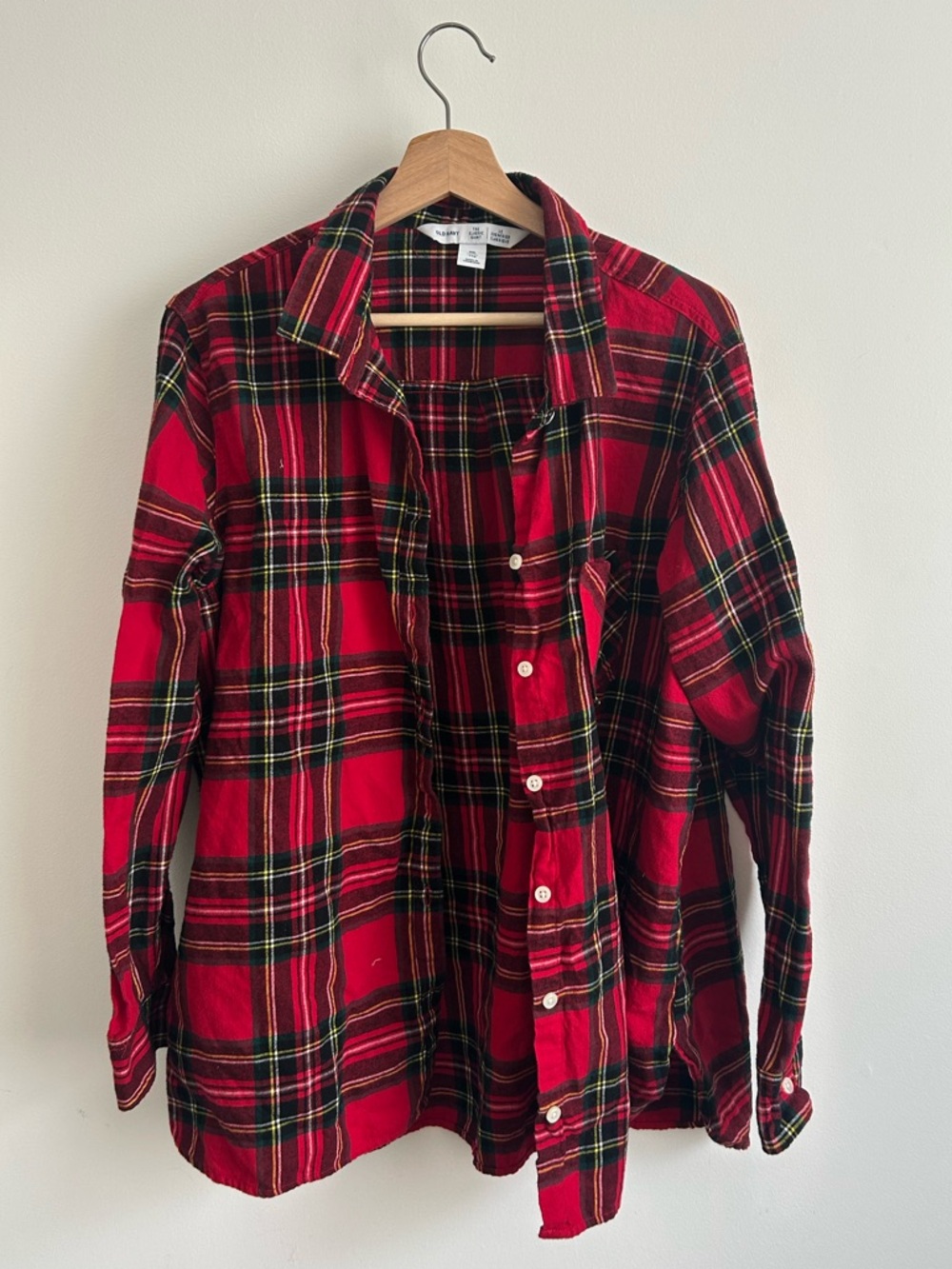 Old Navy Red and Black Plaid Shirt